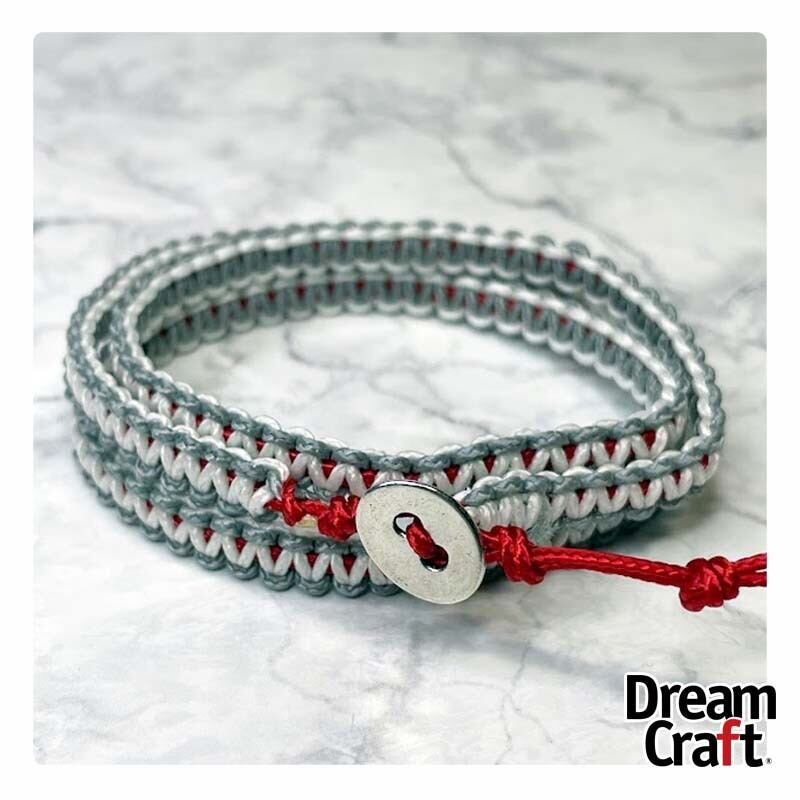 フラワークロス&スター三連ラップブレス ビーズファクトリー 3連ラップブレスキット（アイボリー） BFK