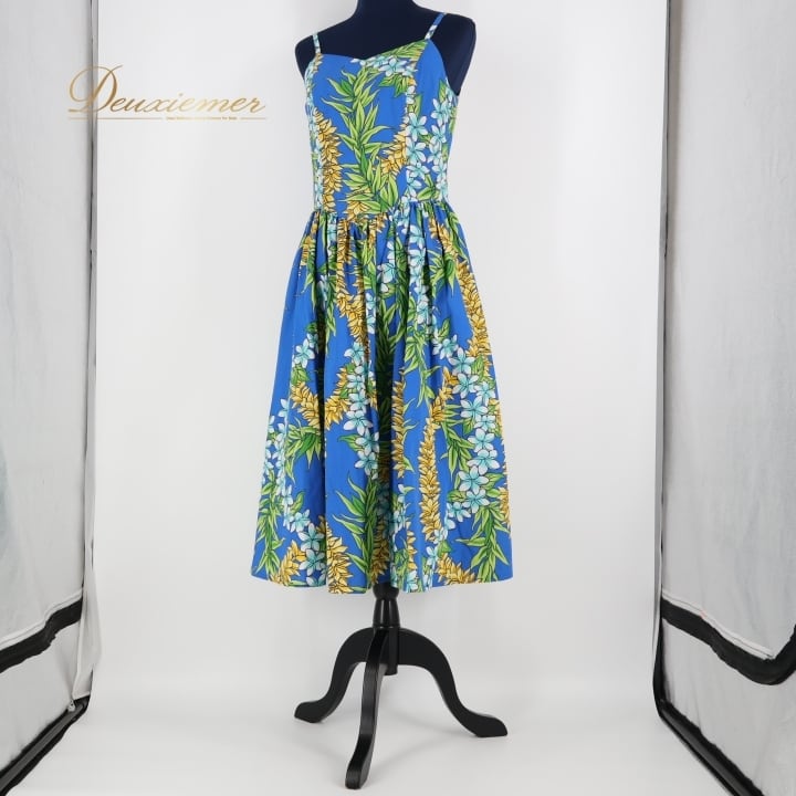 【美品 フラダンス衣装】ブルー MermaidLine MMJ ワンピース フラダンス 衣装 ワンピース ドレス ブルー系 マーメイドライン