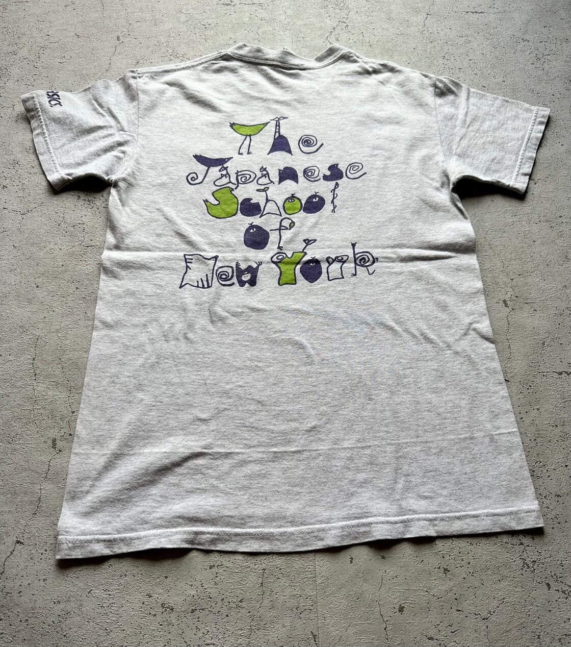 90s USA製 “ ASICS ” JP.SCHOOL NEW YORK TEE OLD VINTAGE アメリカ製 