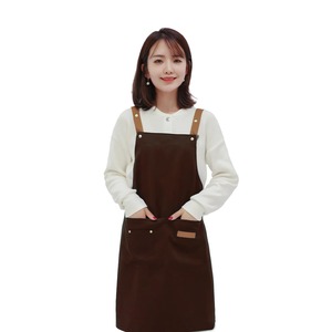 【在庫処分】[beyourchoi] エプロン 防水 北欧 シンプル おしゃれ ポケット付き 汚れにくい シワ防止 料理教室用 カフェ 保育士 大人