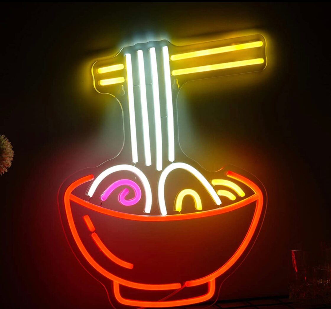 オーダーメイド ネオンサイン 食欲をそそるラーメン ネオン管 LED看板  