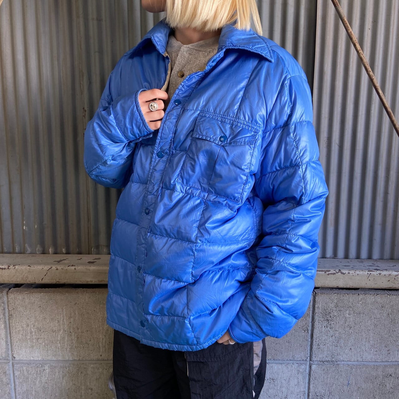 70年代 SIERRA DESIGNS シエラデザイン ダウンシャツジャケット メンズ 