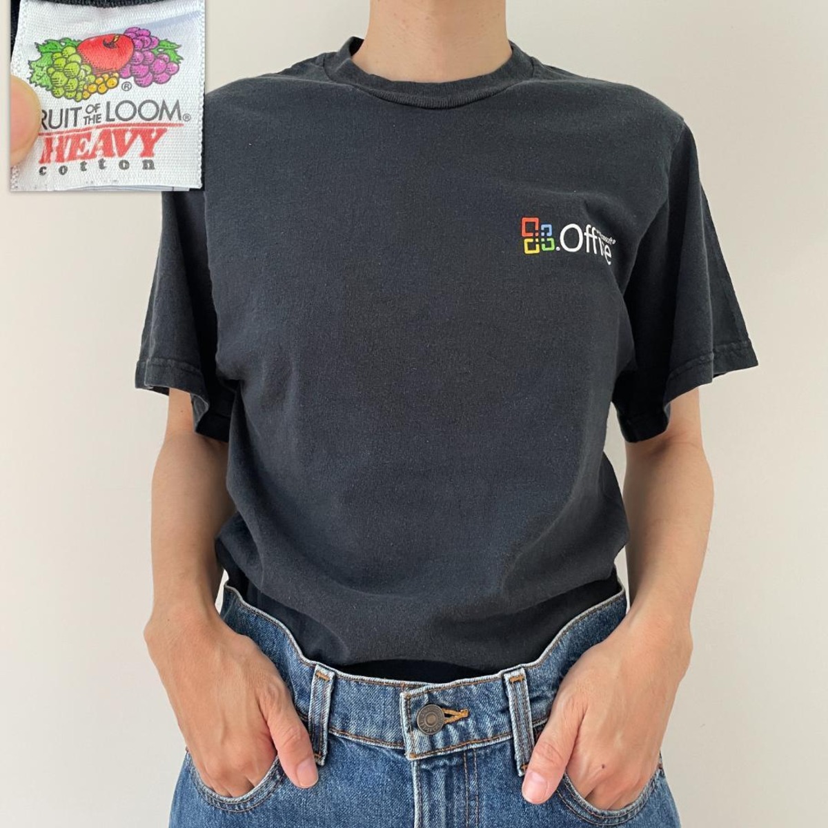 GF525 00s マイクロソフト オフィス Tシャツ IT系 企業T 黒 