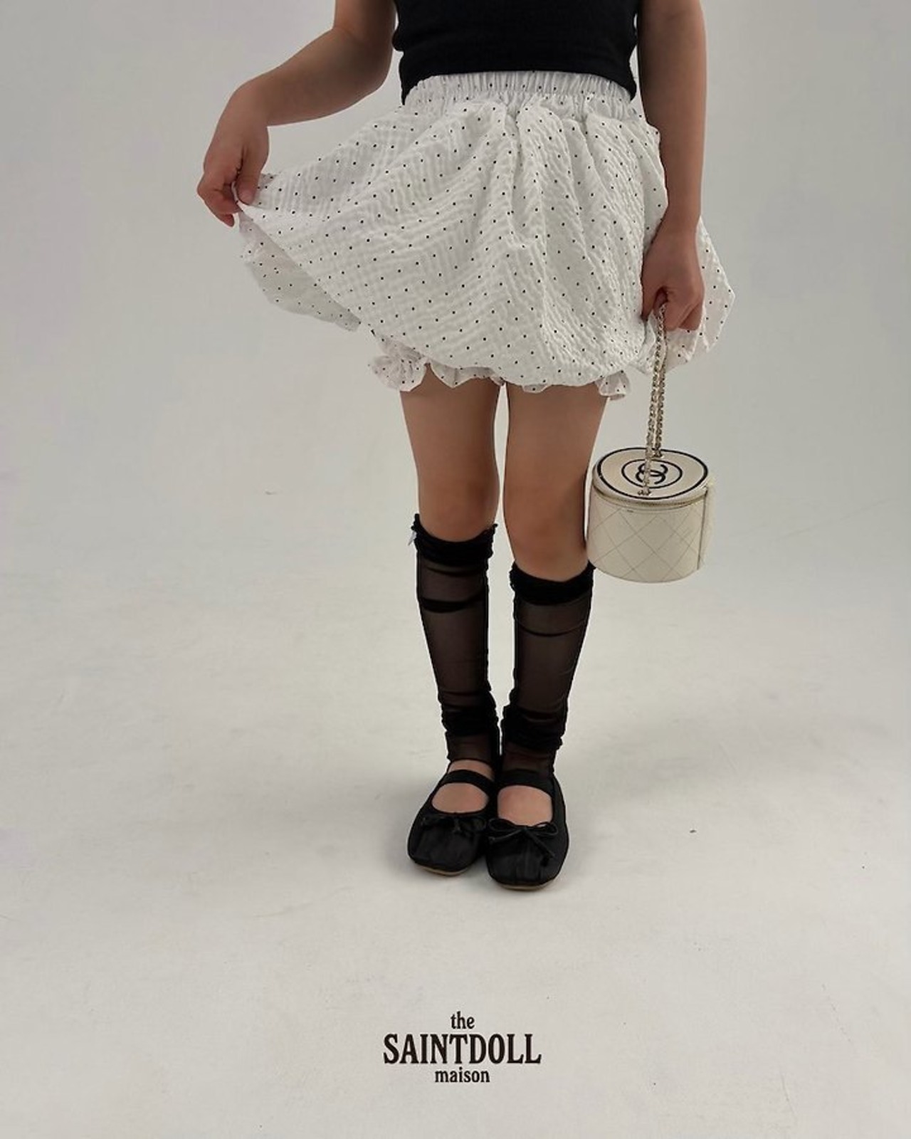 [SAINTDOLL] Dot Balloon Skirt (JM/JL) / [세인트돌] 도트벌룬스커트 (JM/JL)