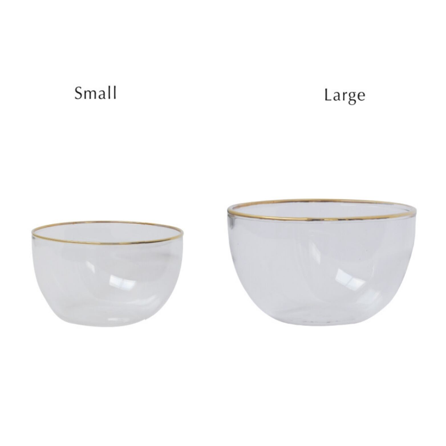 金縁ガラスボウル( Hazel Bowl large )ゴールド【キッチン雑貨