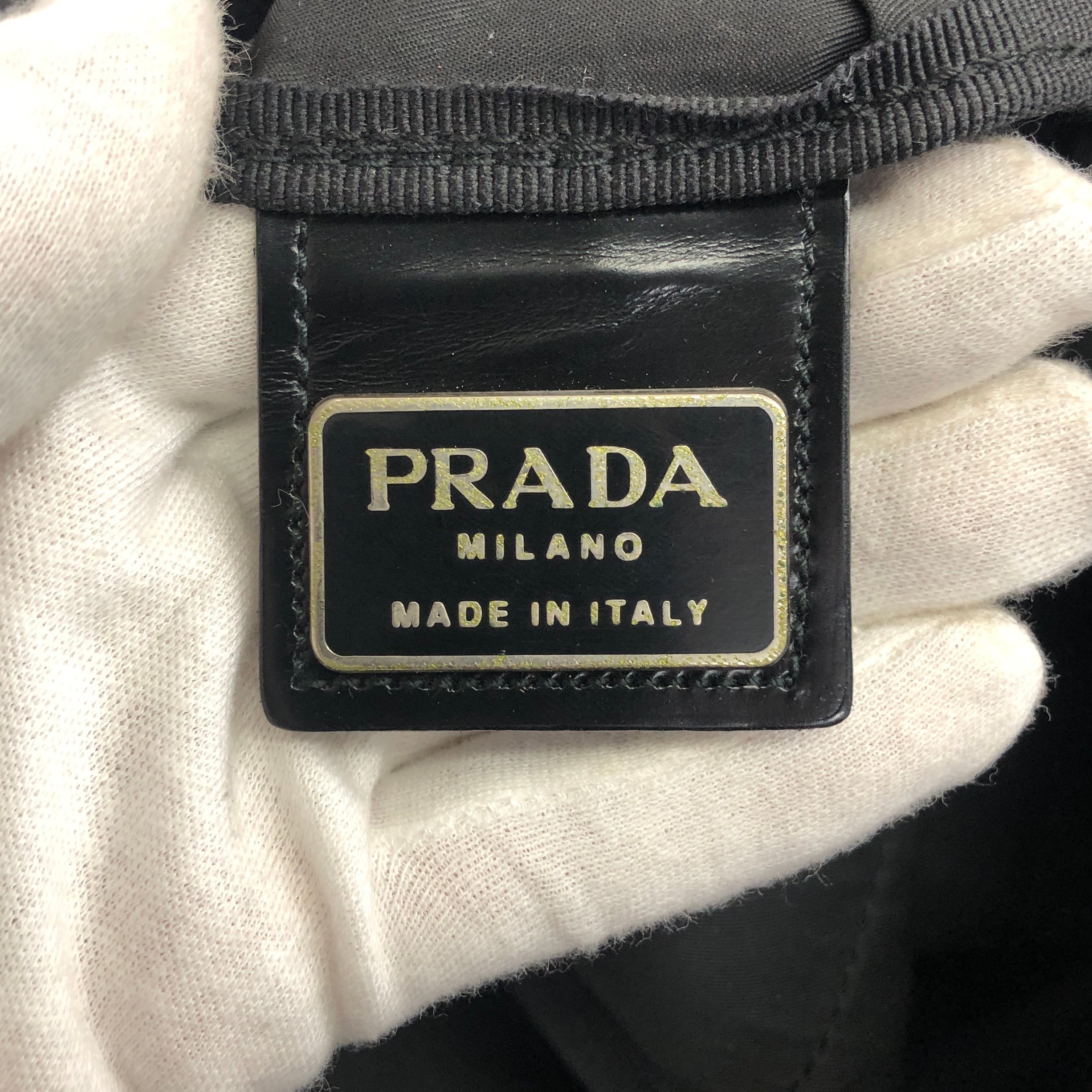 PRADA プラダ ボストンバッグ ブラック トライアングルロゴ ナイロン