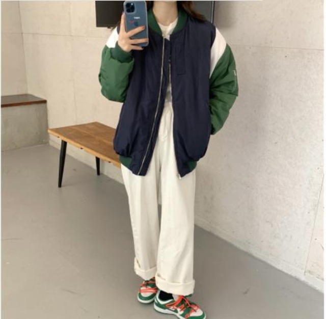 送料無料 韓国ファッション カジュアル シンプル アウター ジャケット 冬 秋 コットンジャケット レディースファッション ストリート スケボー スケーターファッション プチプラコーデ 上着 トップス 長袖 オシャレ Yuzki