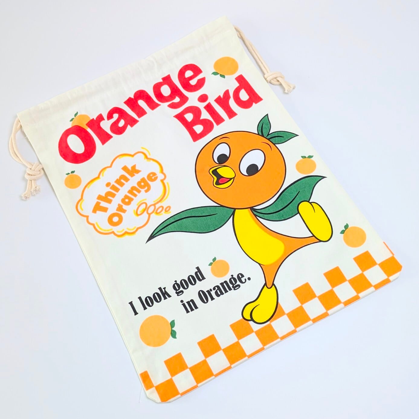 【 Orange Bird ( オレンジバード ) 】ディズニー / ディズニーワールド / フロリダ / 巾着袋L / コットン巾着〚アメリカン雑貨 アメトイ〛
