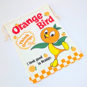 【 Orange Bird ( オレンジバード ) 】ディズニー / ディズニーワールド / フロリダ / 巾着袋L / コットン巾着〚アメリカン雑貨 アメトイ〛