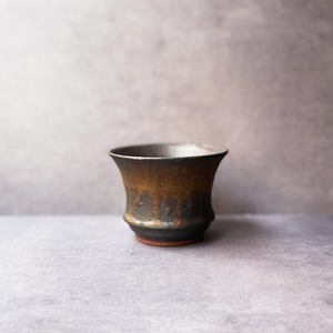 やちむん FUCLAY 植木鉢 鉢 FUCLAY black 釉薬  沖縄県今帰仁の窯 やちむん 植物 沖縄  【fuc_pot-32】