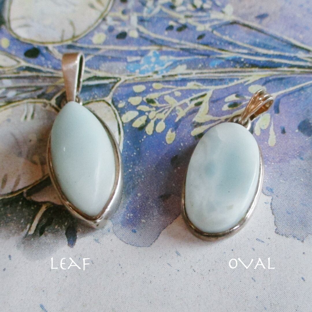 【SV925】*カリブの至宝* ラリマーネックレス~Oval~ 40cmチェーン付　