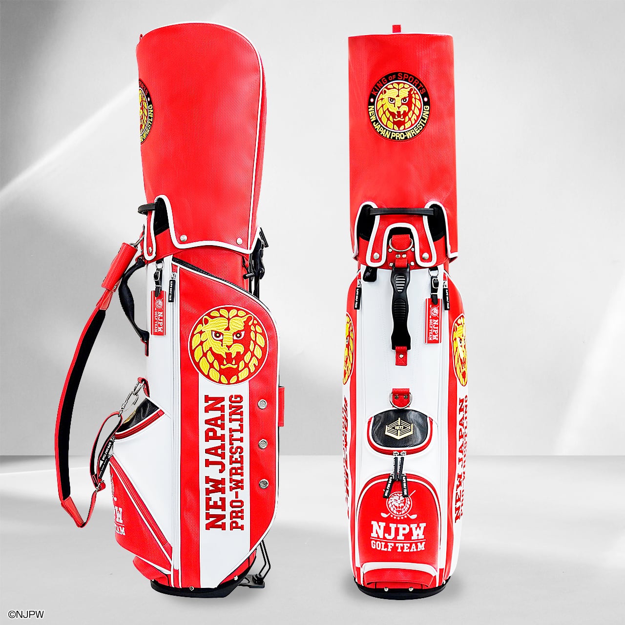 ⛳予約受付中⛳【初回150本限定】新日本プロレス キャディバッグ<スタンドタイプ>　限定特典→ ストレートタイプヘッドカバー（ドライバー用）付き