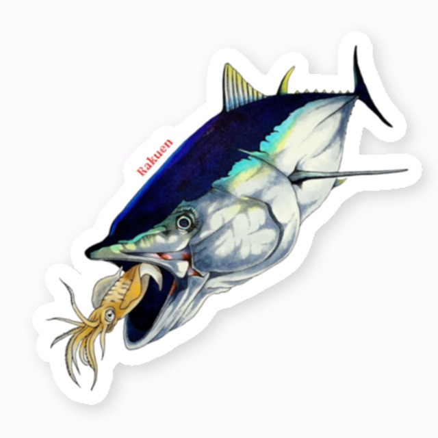 ハマフエフキ)魚ステッカー  Rakuen ｜魚グッズ・魚の絵・釣りウェア・魚ステッカー・魚Tシャツ