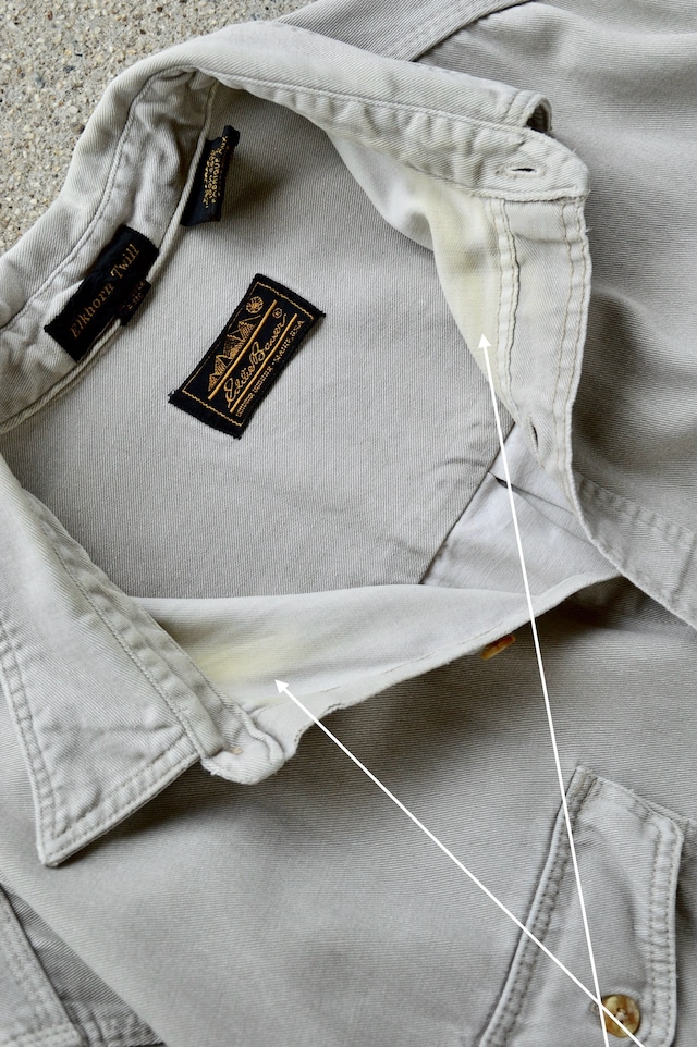 Eddie Bauer 1980's Eikhorn Twill Made in USA Heavy Twill Flap Work Shirt エディーバウアー 80s シャツ エルクホーンツイル