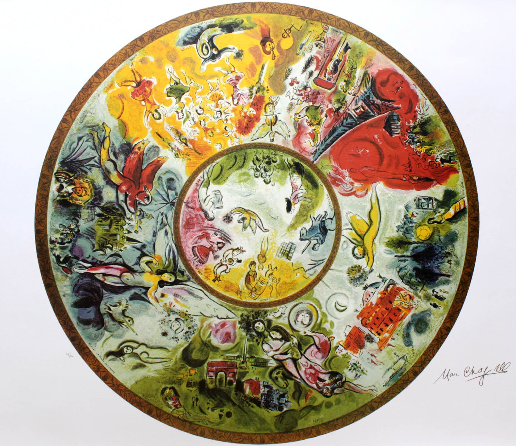 マルク シャガール作品「パリ オペラ座の天井画」作品証明書 展示用