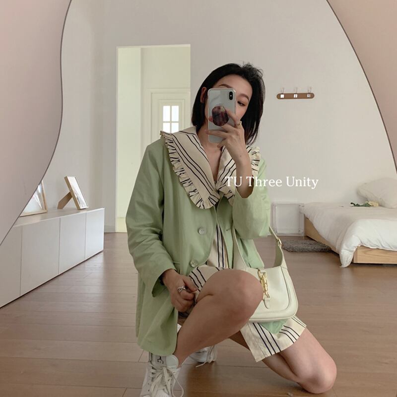 ルーズジャケット コート ビッグFスモールZ韓国81539031090