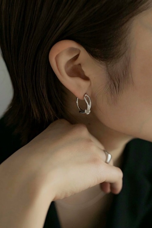 クロスノット シルバーピアス Silver925