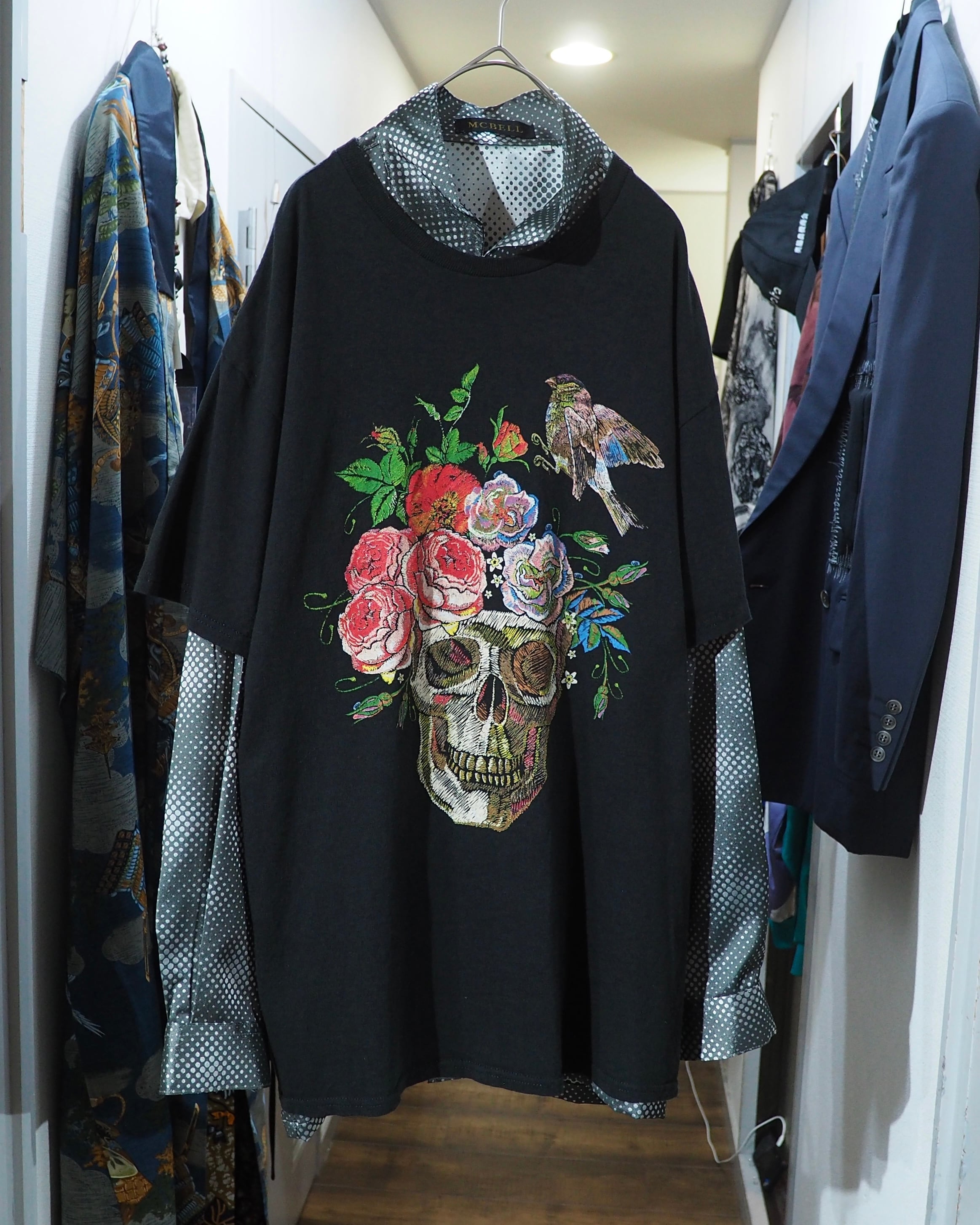 Skull × Flower Printed Graphic printed SS Tee
