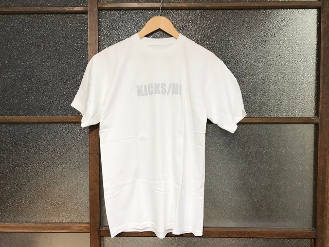 KICKS/HI "STANDARD LOGO" TEE (WHITE/GREY)