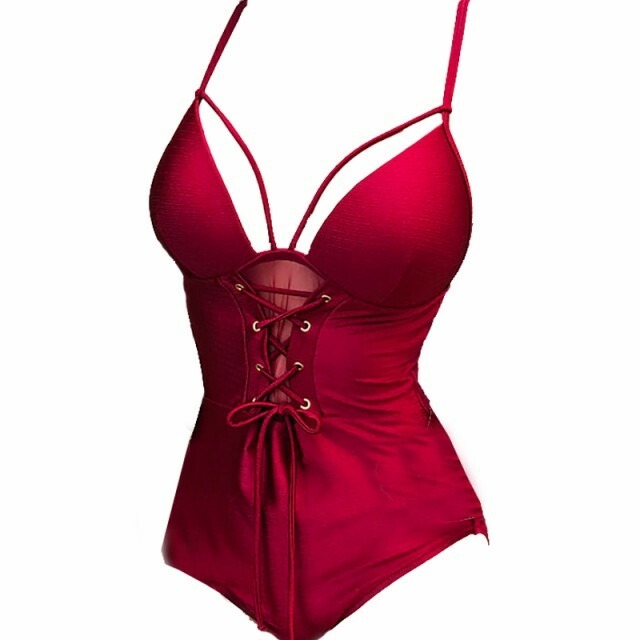 水着 ワンピース ポリエステル レオタード 無地 背中魅せ バッククロス フロントリボン セクシー 代 夏 ビーチ ワインレッド Seaside Hanano 水着 ワンピース ポリエステル レオタード 無地 背中魅せ バッククロス フロントリボン セクシー 代 夏 ビーチ ワインレッド Seaside Hanano