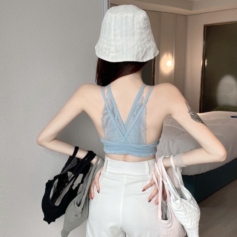 サマースタイルバックブラ トップス レースレディース 夏物 YY-ファッション6531871412