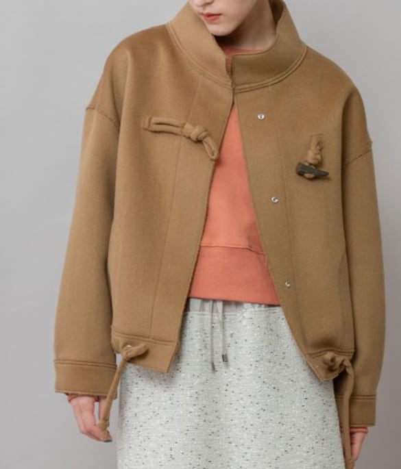 252B46   ウールダブルビーバー ダッフルジャケット /キャメル