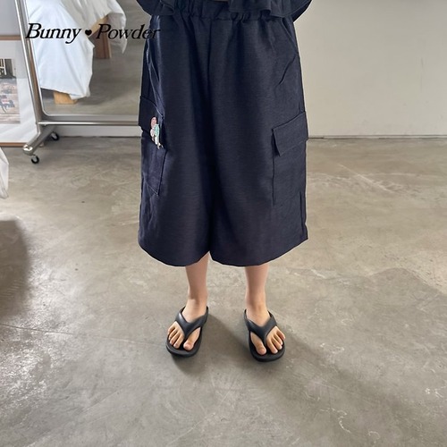 [Bunny Powder] Feature) Denim Cargo Bermuda Pants / [버니파우더] 기획)데님카고버뮤다팬츠