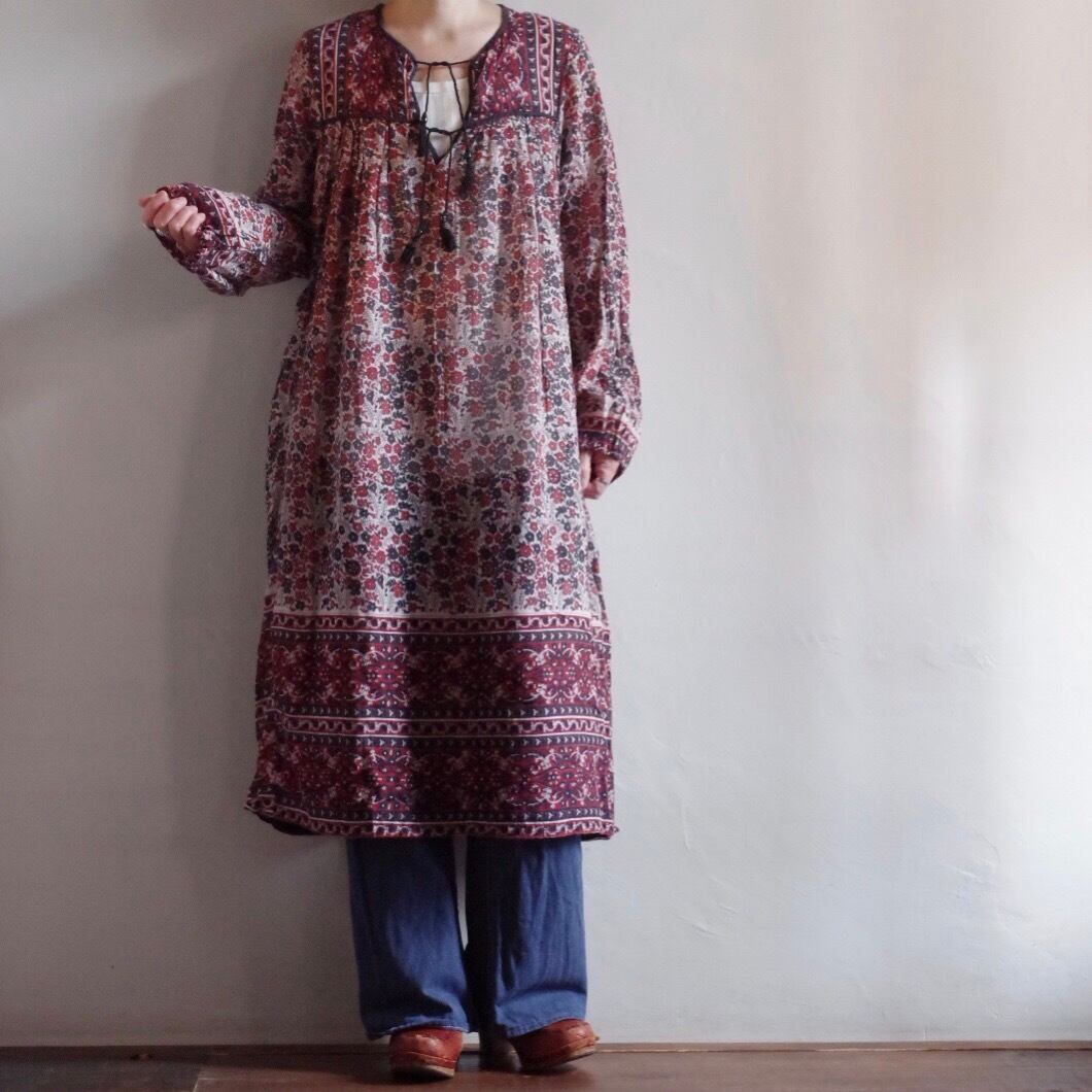 内祝い ワンピース ワンピース Vintage Hooked インド綿 Odoroki No