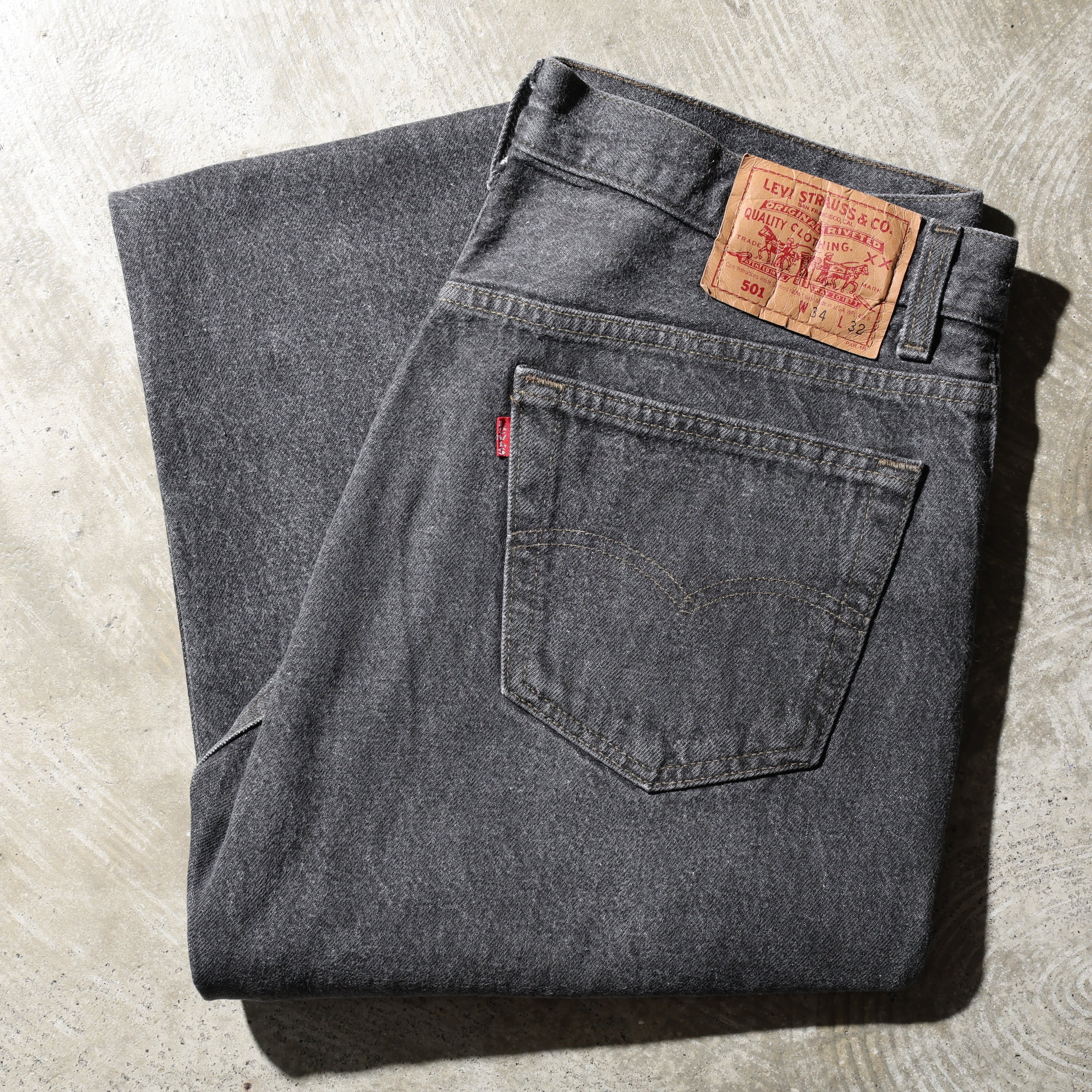 極美品 34×30 Levi's 550-4858 USA 90年 先染め ブラック デニム