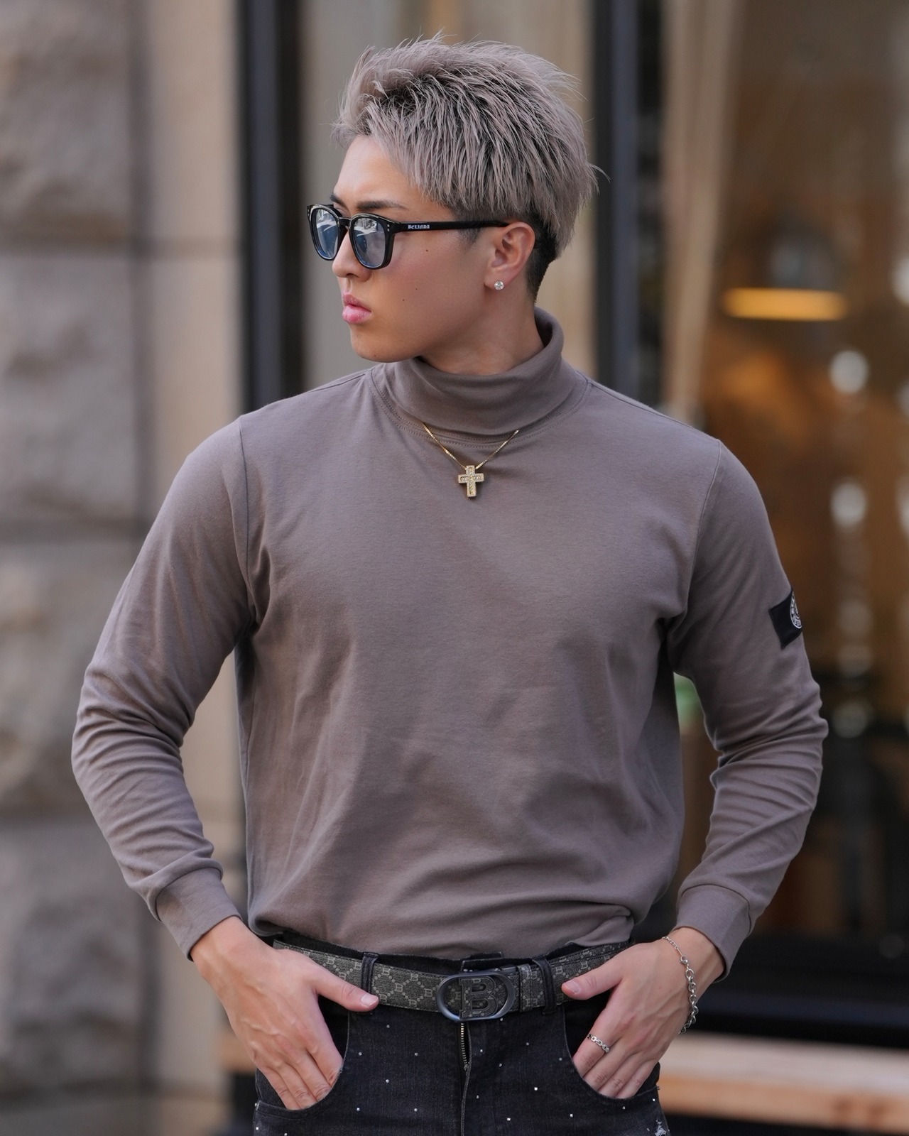 PREMIUM STRETCH TURTLE NECK【BEL-M-025】
