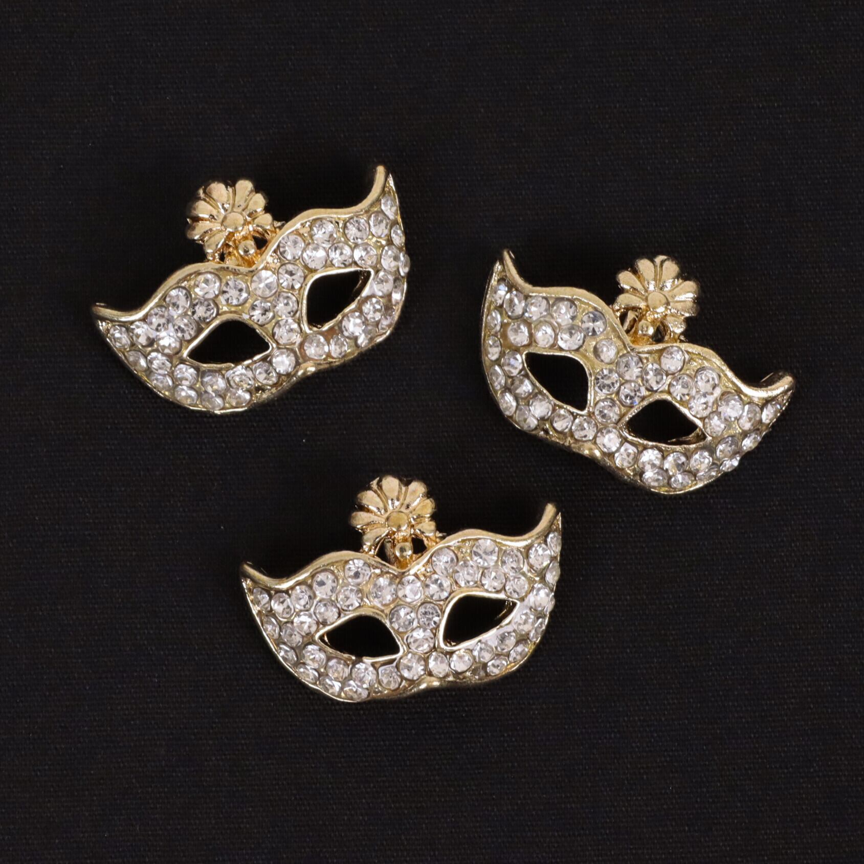 ハンドメイド　仮面 仮面 マスク パーツ 金属 ビジュー イミテーション 02000257