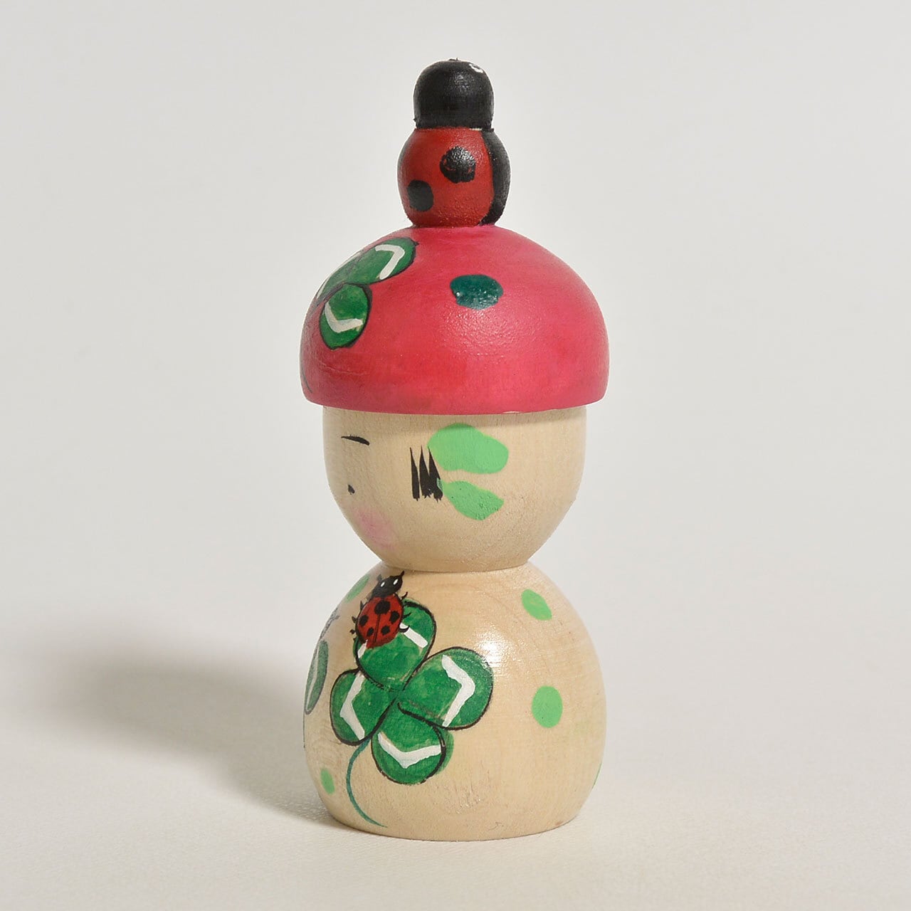 あたまのっけこけし 約3寸 約9cm 志田菊宏 工人（蔵王高湯系）#0087