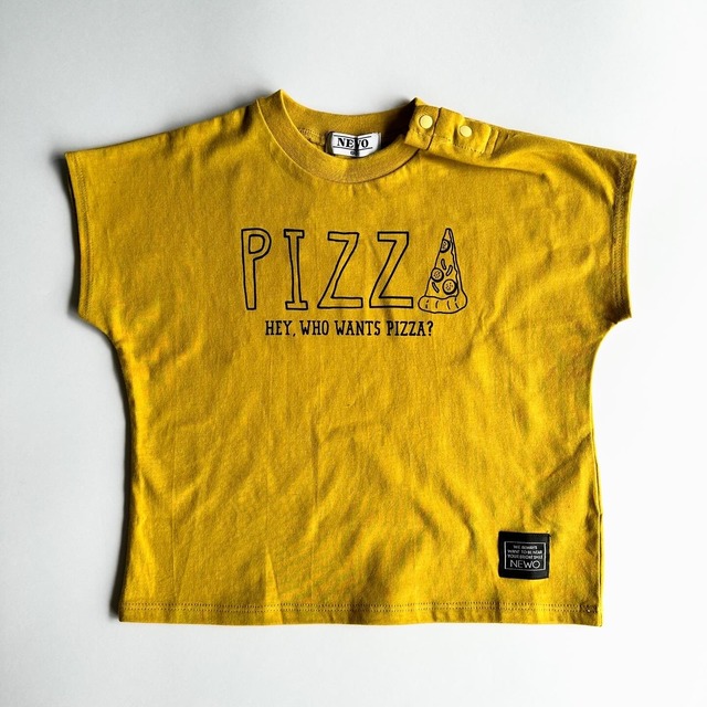 NeWo Pizza Tシャツ【80-120cm】Mustard