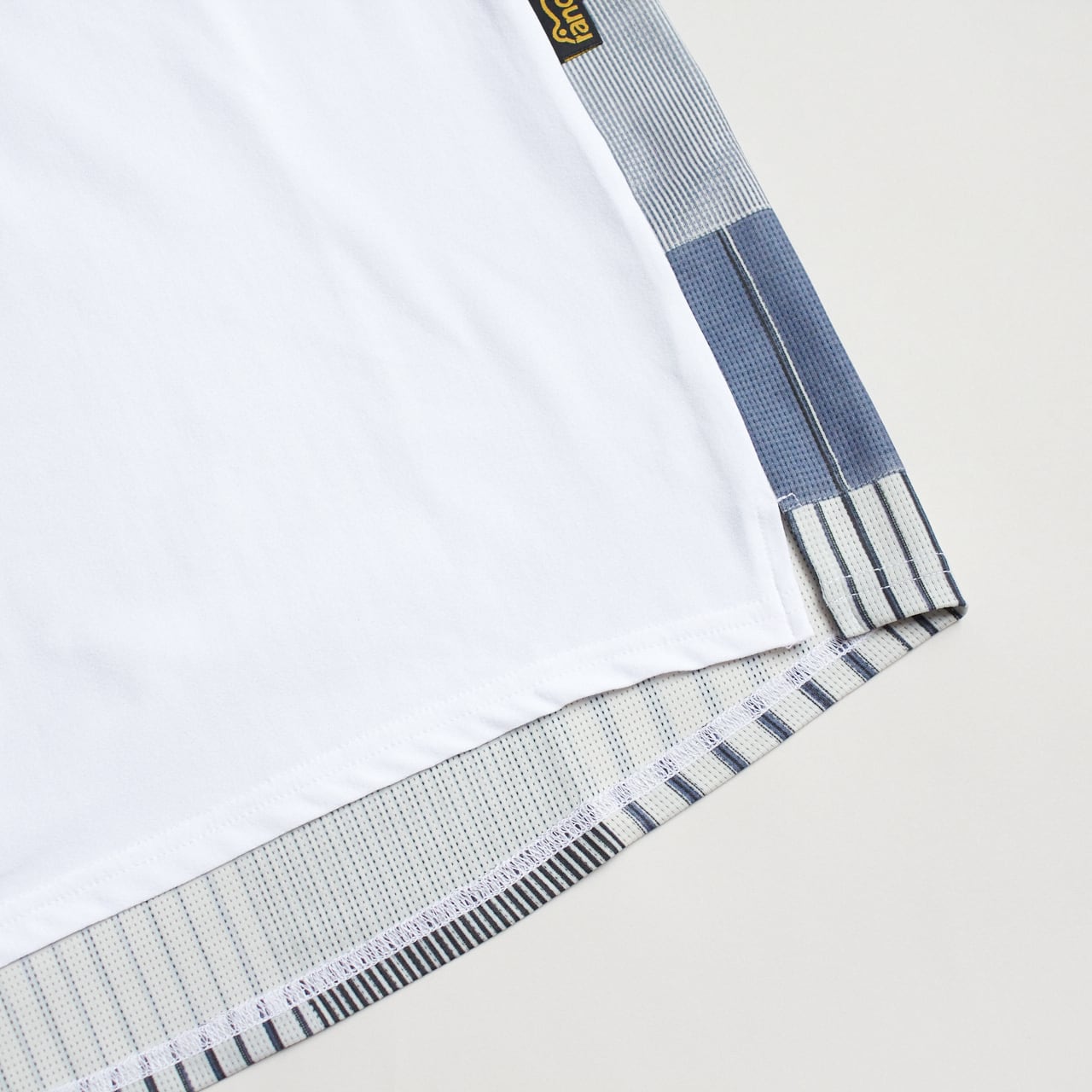 ranor（ラナー）STRIPE PW T - BLACK ストライプパッチワークTシャツ