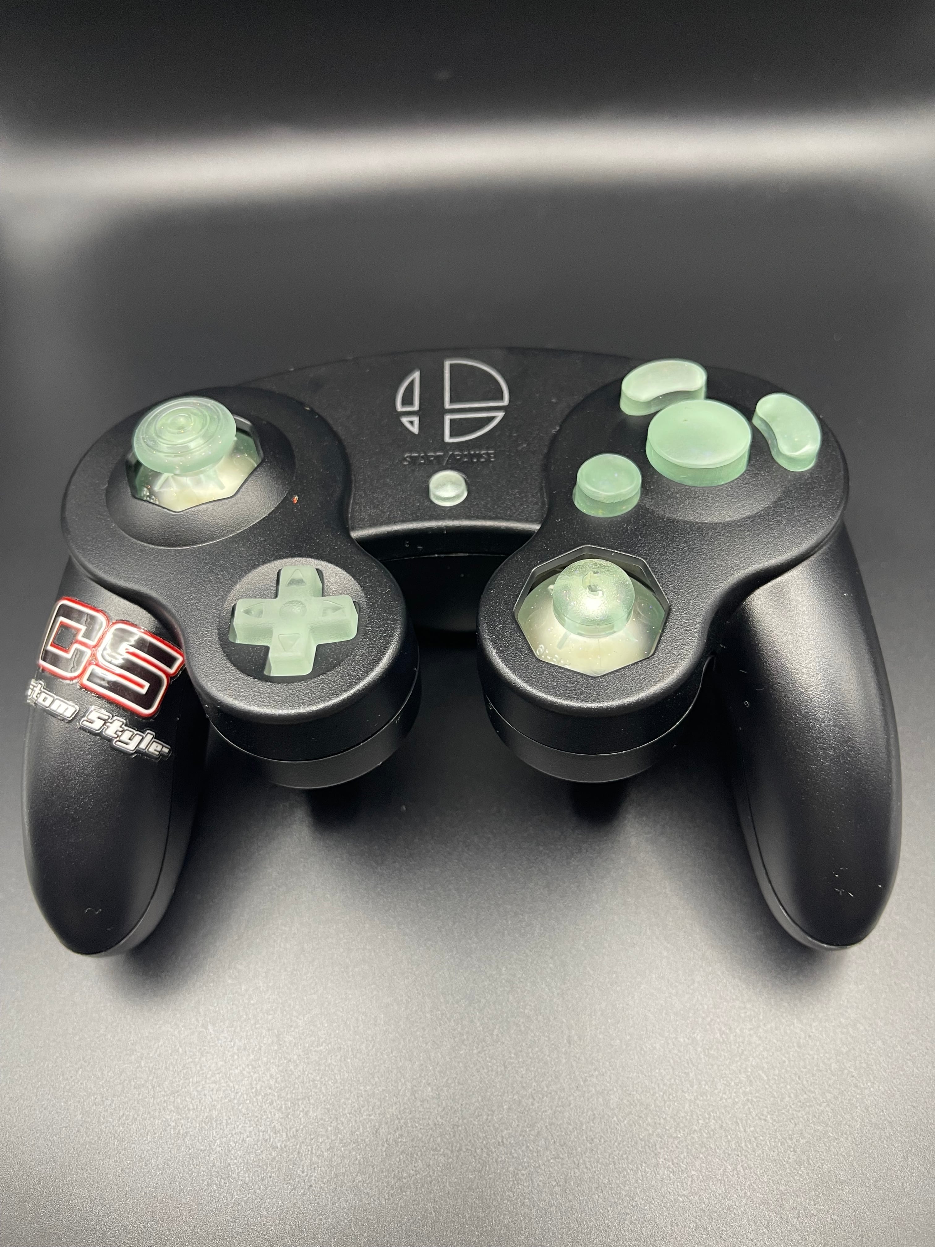 ゲームキューブコントローラー SOPBカスタムボタン（クリアブラック