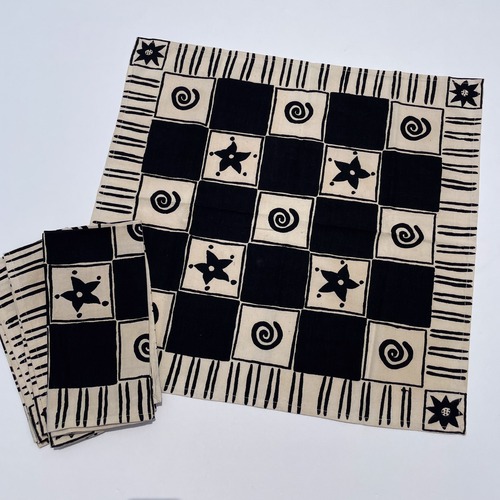 90s fabric table mat