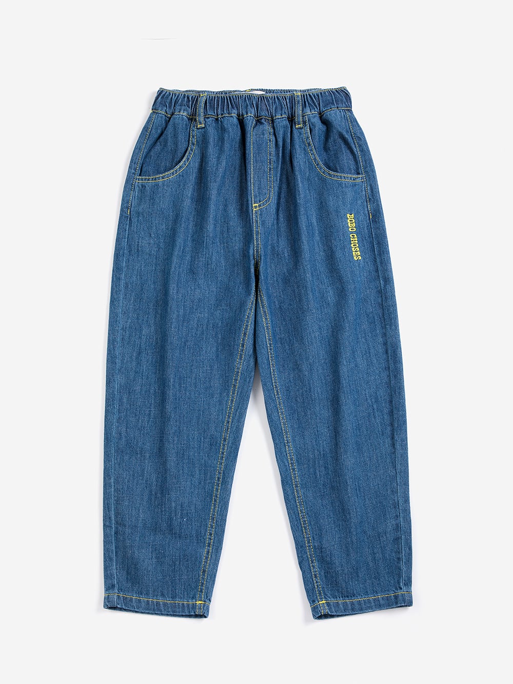 送料無料 BOBO CHOSES/Taxi Saurus Tag denim pants