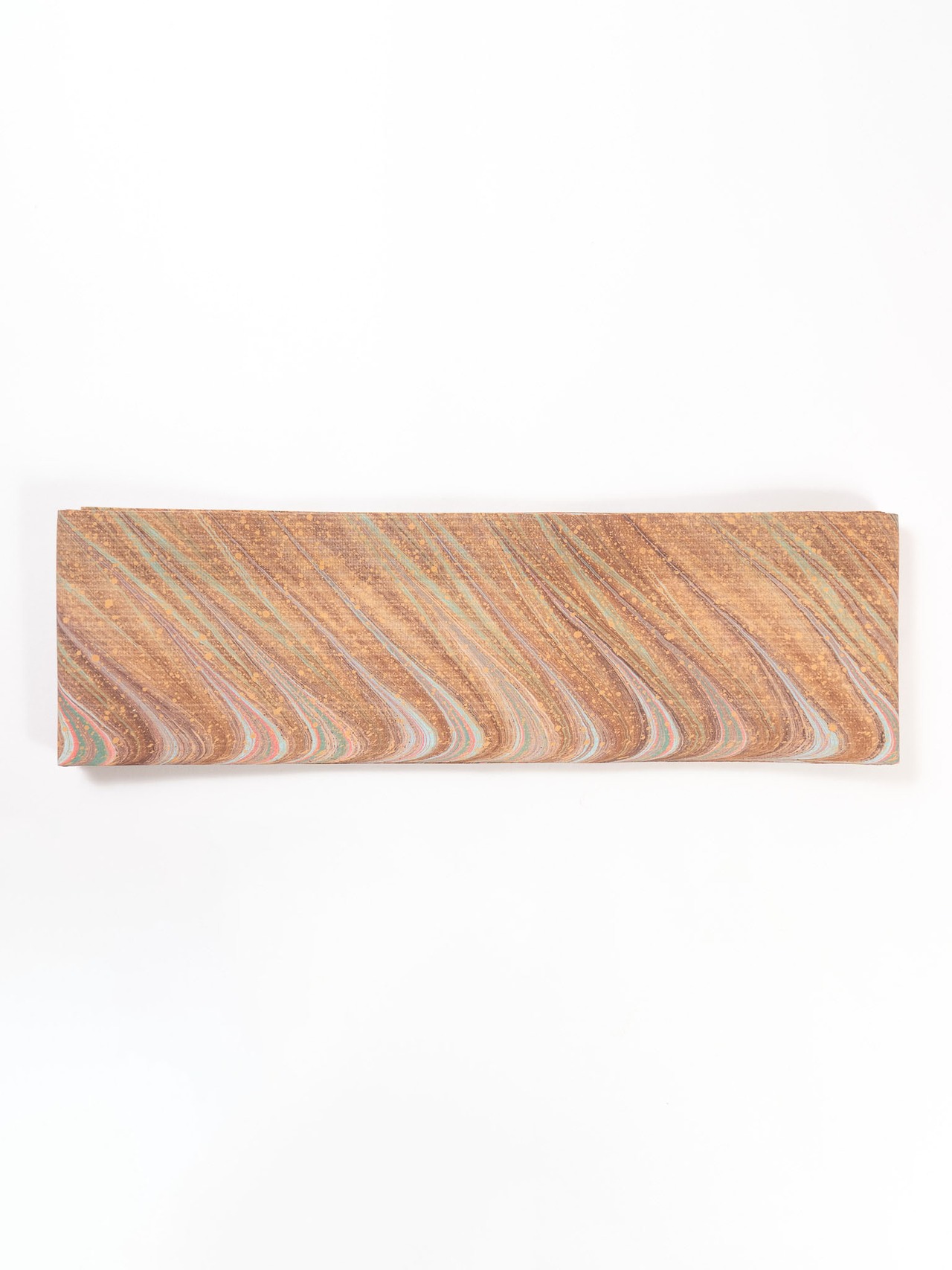 リバーシブル半幅帯 ［香木とキャラメリゼ］ゆらぎ柄×ピーコック柄❤︎