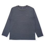 mont-bell モンベル ボーダー 長袖 Tシャツ L/グレー系 メンズ #1104818