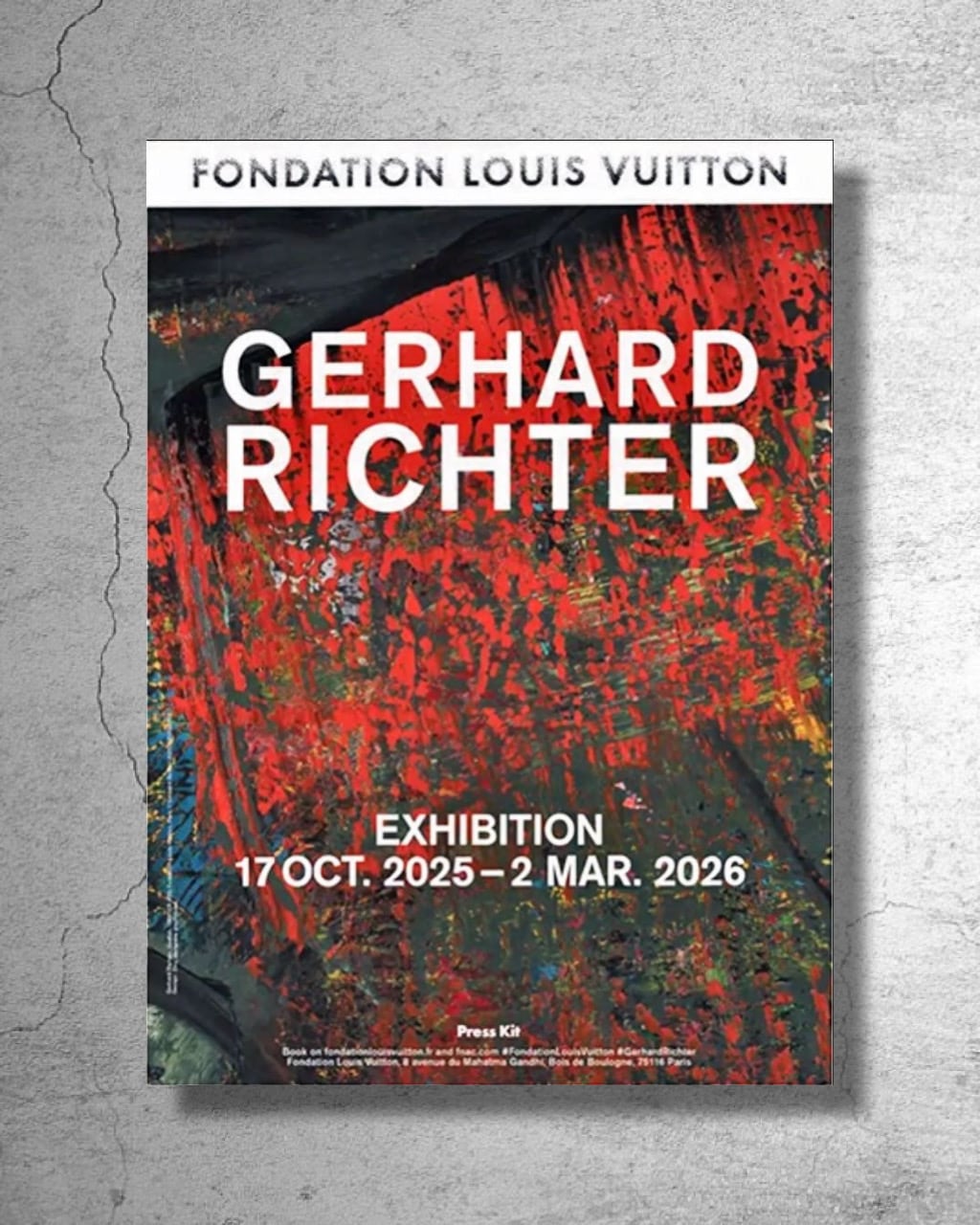 【入手困難品/数量限定】 『LOUIS VUITTON x ゲルハルト・リヒター』2025年フランスでの個展ポスター