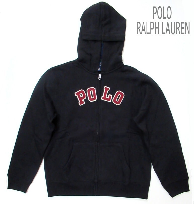 POLO RALPH LAUREN（ポロラルフローレン） ロゴ Zipパーカー 黒