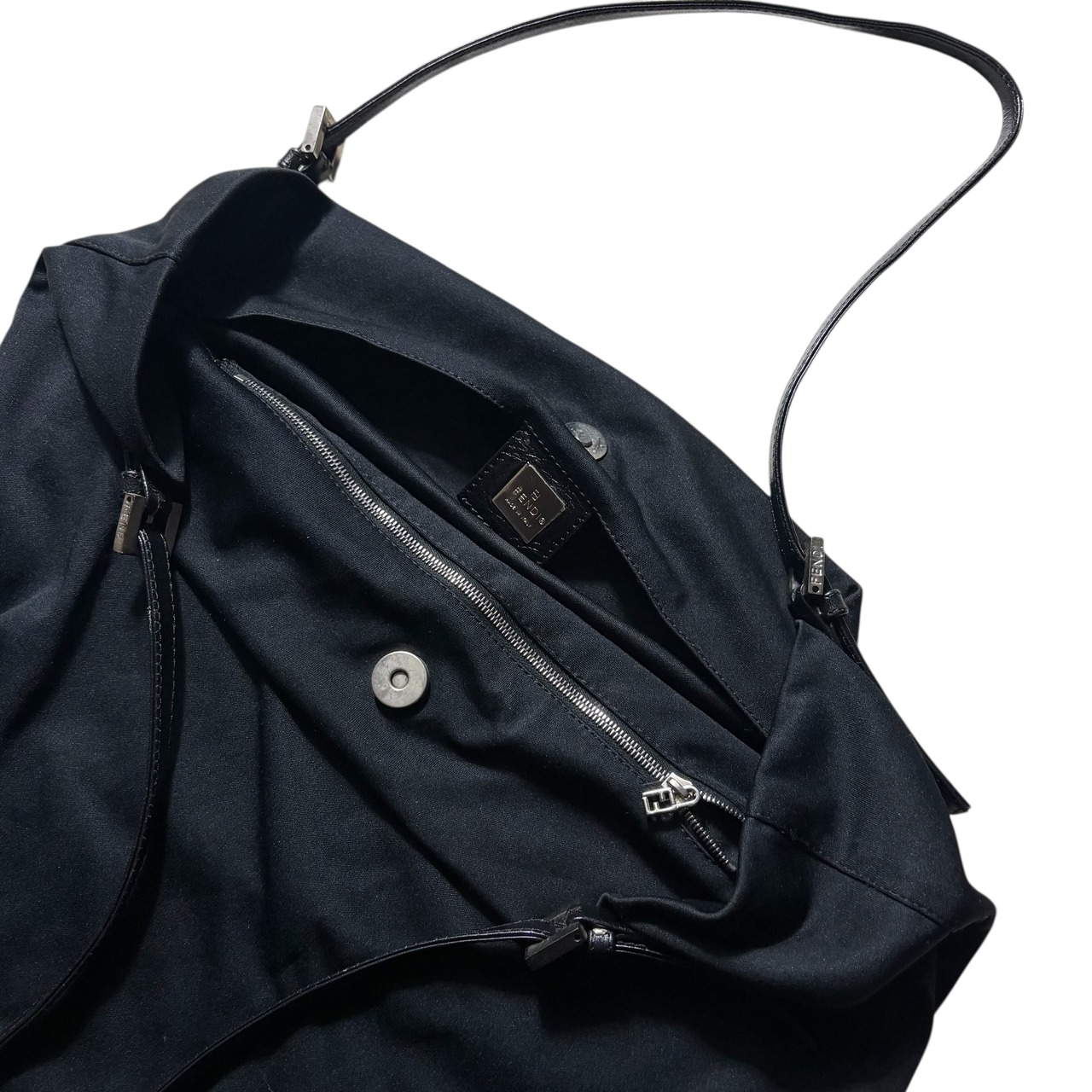 FENDI black jersey tote bag