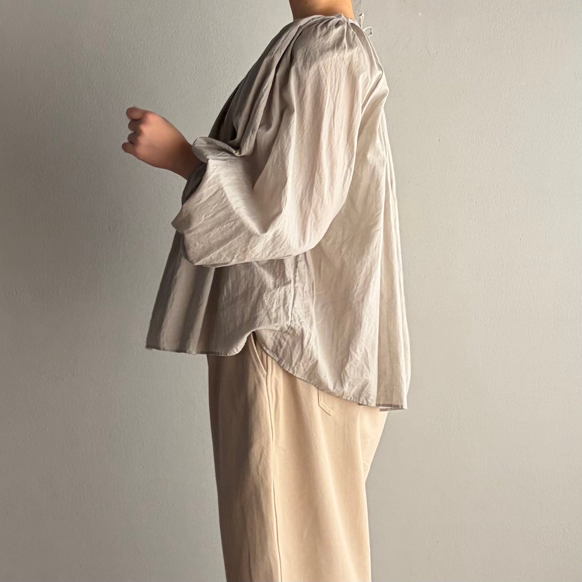 R&D.M.Co- Garment Dye Lawn Gather Smock ガーメントダイ ローン
