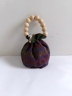 “ASTER” Hand quilt draws bag | ハンドキルトバッグ