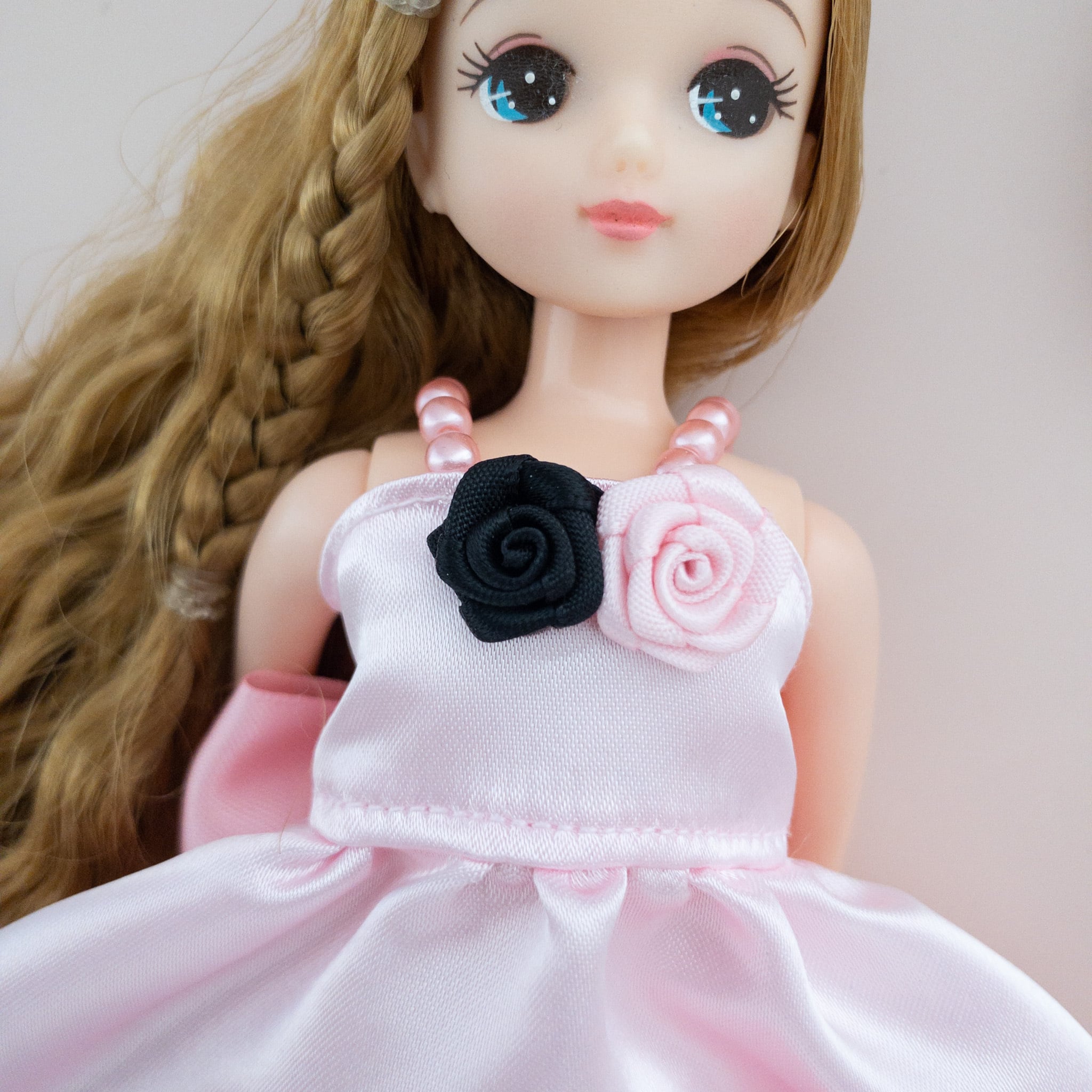 リカちゃんパーティドレス（ピンク7） | dollkamiyu