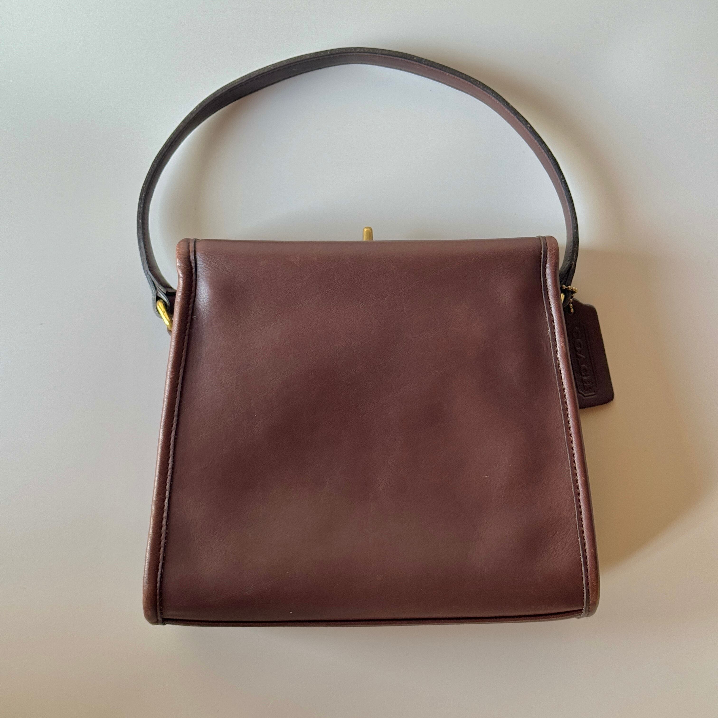 クリーニング済 old coach 9043 Geometric Bag USA COACH VINTAGE RED GEOMETRIC TOP TURNLOCK BAG 9043 | eBay