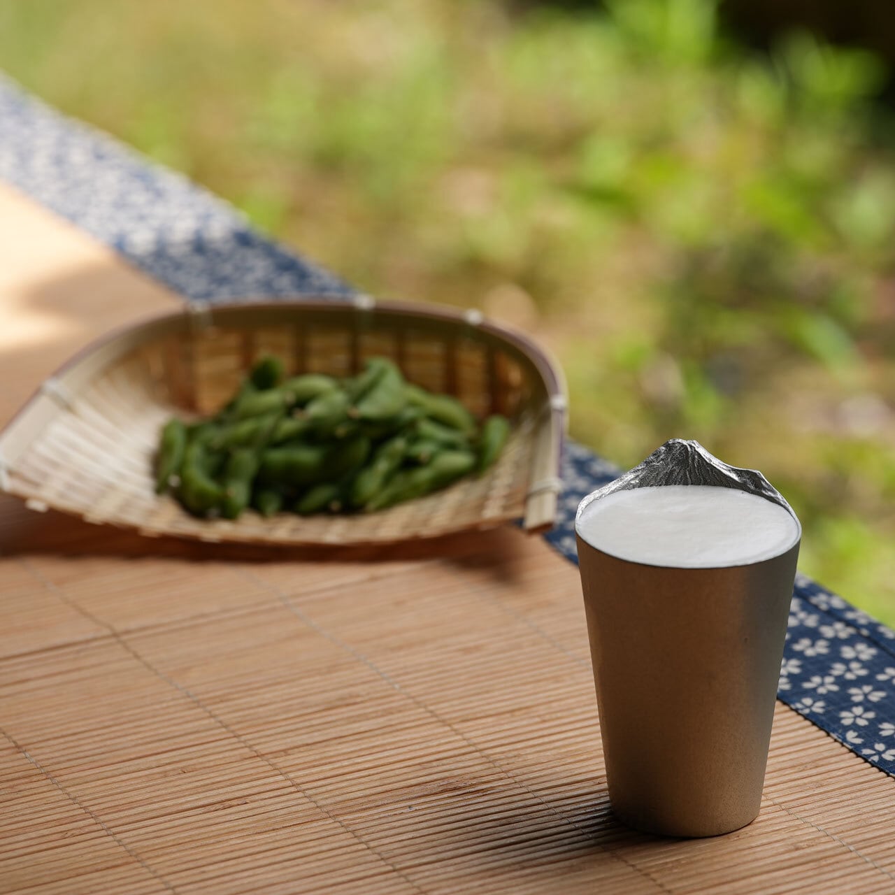 富士山をモチーフにした錫のビールグラス》泡雲タンブラー（2個セット