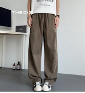 人気商品・ACU | リヨセルアイスシルクカジュアルパンツメンズ・軽量パンツルーズストレートワイドレッグテンセルロングパンツ