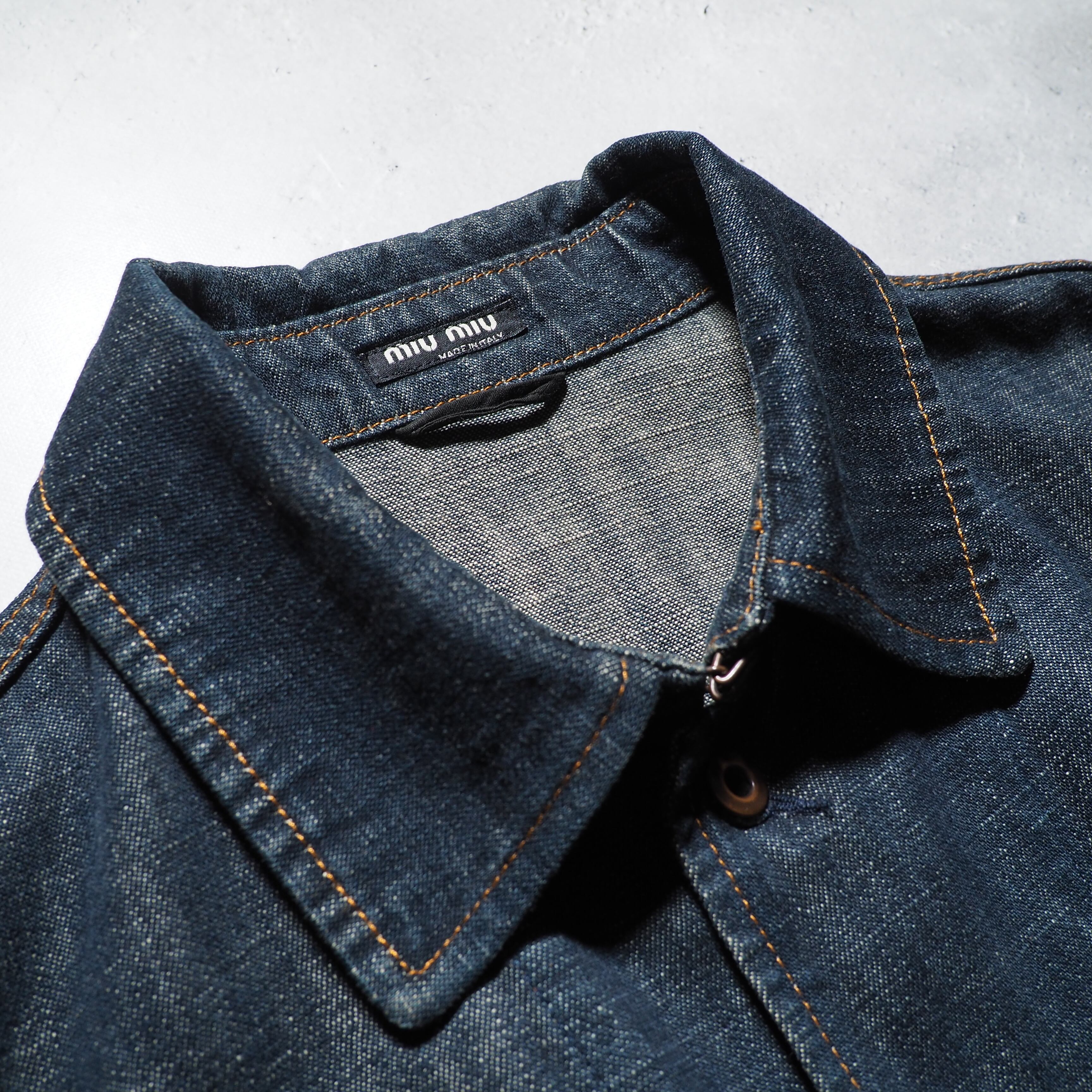 2001AW ” MIUMIU ” Denim coveralls jacket (made in Italy 2001AW ” MIUMIU ” Denim coveralls jacket (made in Italy