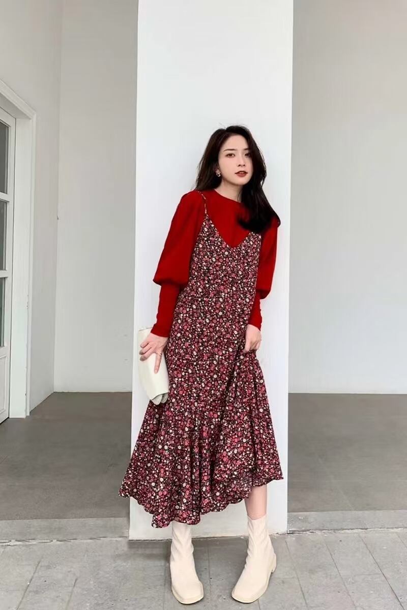 小花柄　キャミワンピース   AJ−33287-2105